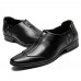 Men Breathable Pointed Head Comfy Slip  On Business Dress Shoes