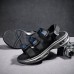 Men Daily Cushioned Hook Loop Triple Band Sport Sandals