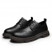 Men Comfy Round Toe Lace Up Oxfords Brogue Casual Shoes