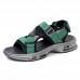 Men Breathable Cloth Fabric Hook Loop Cushioned Outdoor Beach Sandals