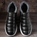 Men Winter Warm Plush Lining Soft Sole Slip Resistant Slip  On Casual Shoes