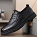 Men Microfiber Leather Soft Sole Non Slip Leisure Business Shoes