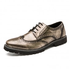 Men Brogue Craved Retro Gentleman Dress Shoes