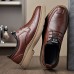 Men Microfiber Leather Soft Sole Non Slip Leisure Business Shoes