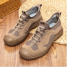 Men Outdoor Walking Casual Lace Up Non Slip Climbing Shoes