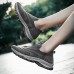 Men Knitted Fabric Breathable Slip Resistant Outdoor Walking Casual Shoes