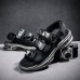 Men Daily Cushioned Hook Loop Triple Band Sport Sandals